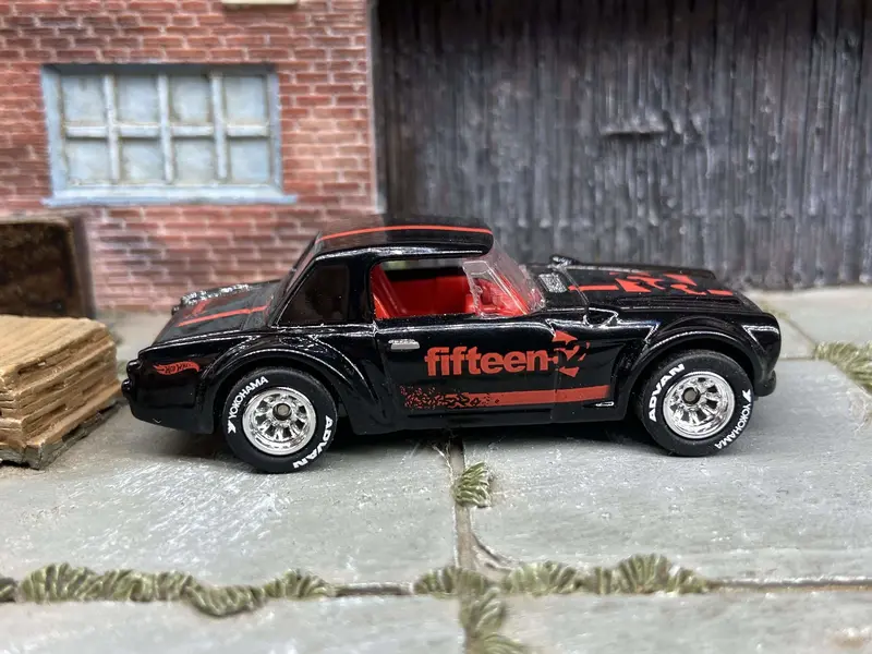 Custom Hot Wheels Fairlady 2000 In Black And Red With Chrome Race Wheels With Yokohama Rubber Tires 1