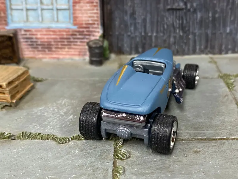Custom Hot Wheels - Max Steel - Blue Gray - Chrome American Racing Wheels - Rubber Tires 2
