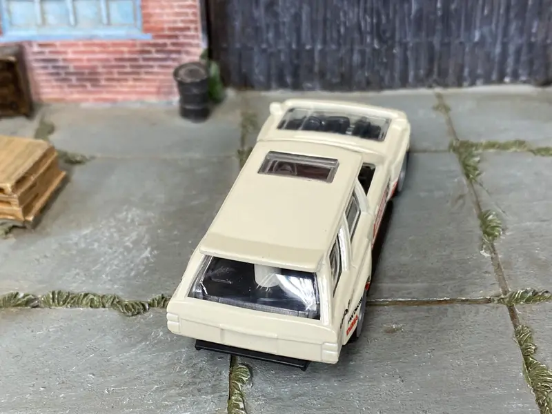 Custom Hot Wheels - Nissan Maxima Drift Car - White, Red And Black 68 - Gray 6 Spoke Wheels - Rubber Tires 2