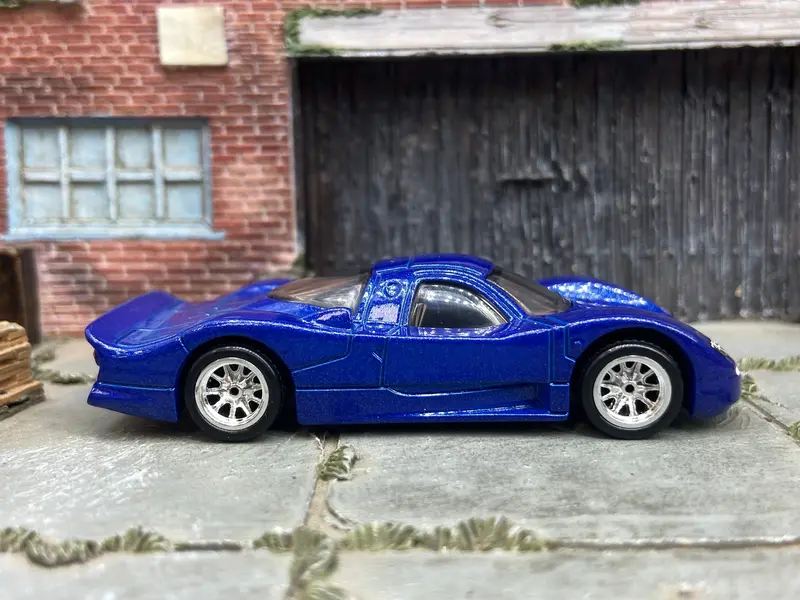 Custom Hot Wheels - Nissan R390 Gt1 - Blue - Chrome Bbs Wheels With Rubber Tires 1