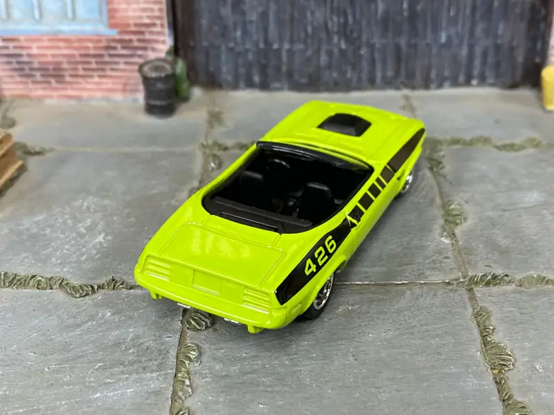 Custom Hot Wheels - Plymouth Barracuda "King Kuda" - Green And Black -Chrome Mag Wheels - Rubber Tires 2