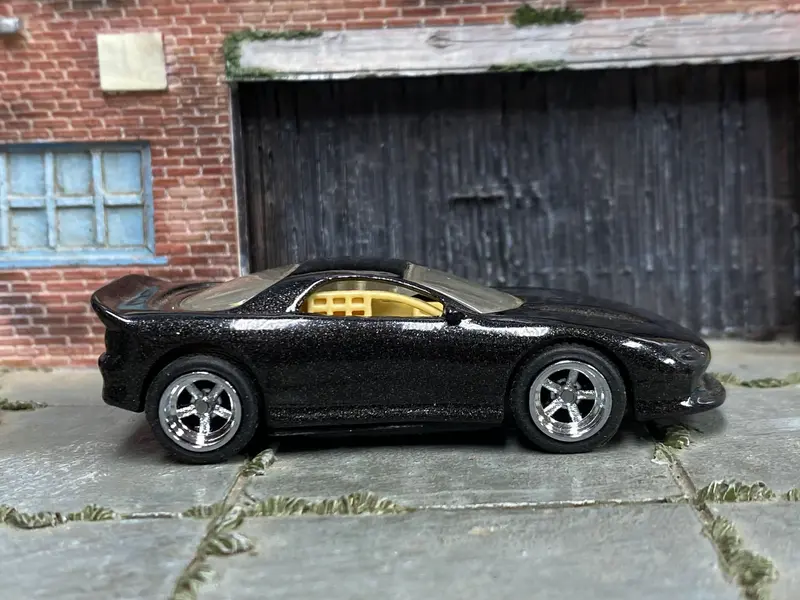 Custom Hot Wheels - Pontiac Firebird - Black - Chrome Amr Wheels - Rubber Tires 1
