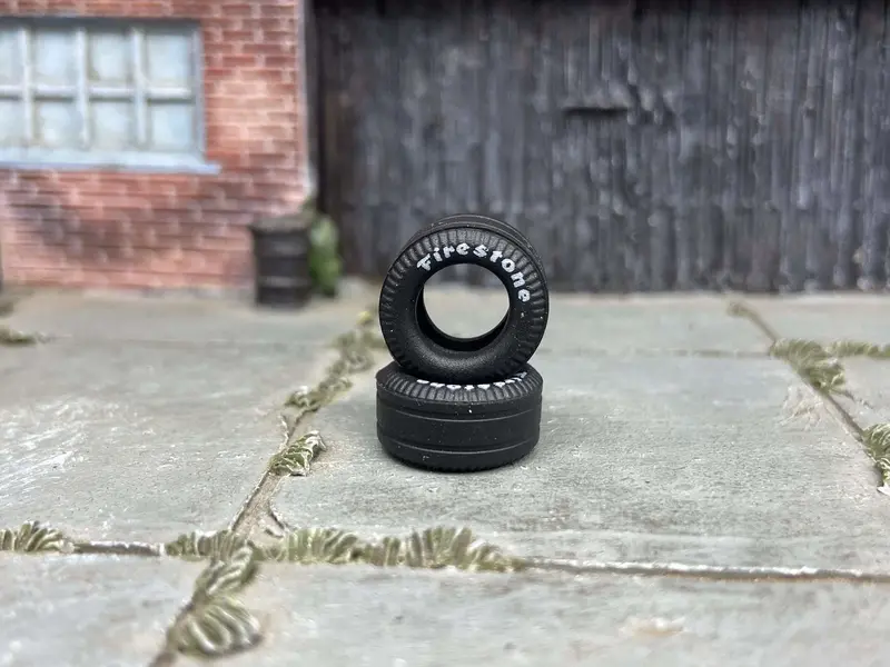 Custom Hot Wheels Wheels And Matchbox Rubber Tires - Race Tires Firestone Rubber Tire Cheater Drag Slicks 13Mm 1