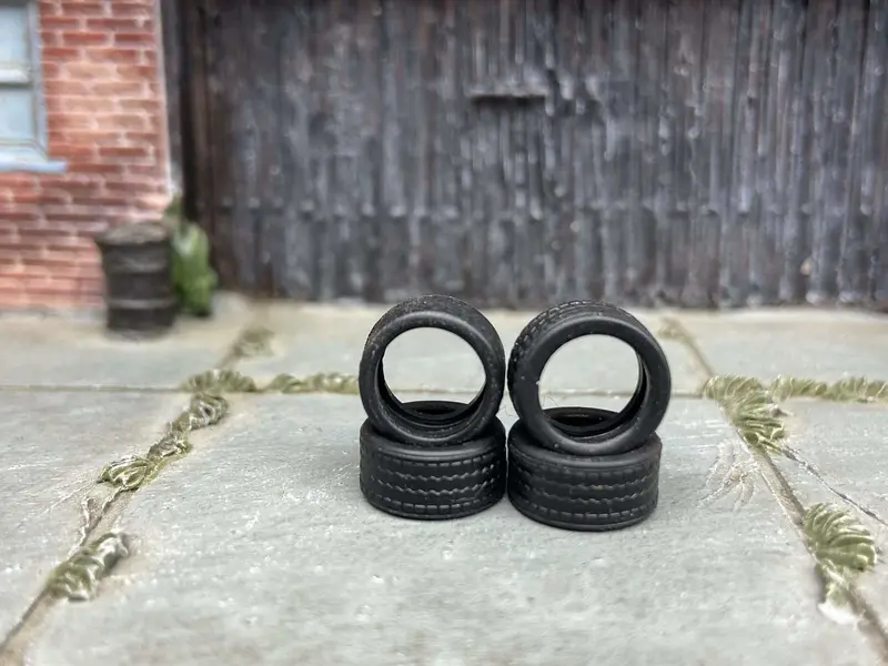 Custom Hot Wheels Wheels And Matchbox Rubber Tires - Treaded 10Mm Rubber Tire Set 1