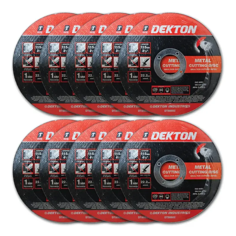 Dekton 10Pc 115Mm Metal Cutting Disc - Ultra Thin Flat 1