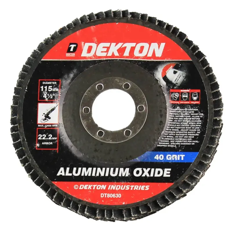 Dekton 115Mm Aluminium Oxide Flap Disc 40 Grit 1