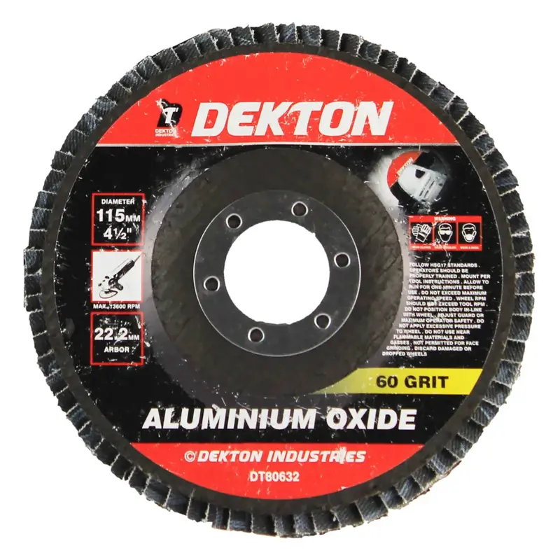 Dekton 115Mm Aluminium Oxide Flap Disc 60 Grit 1