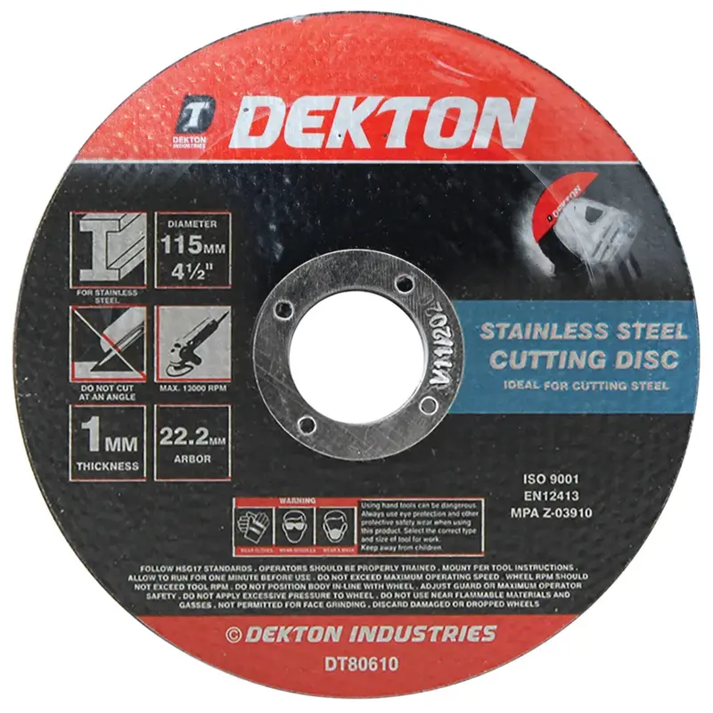 Dekton 115Mm Stainless Steel Cutting Disc - Ultra Thin 1