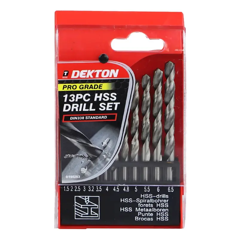 Dekton 13Pc Hss Drill Set Pro 1.5-6.5Mm 2