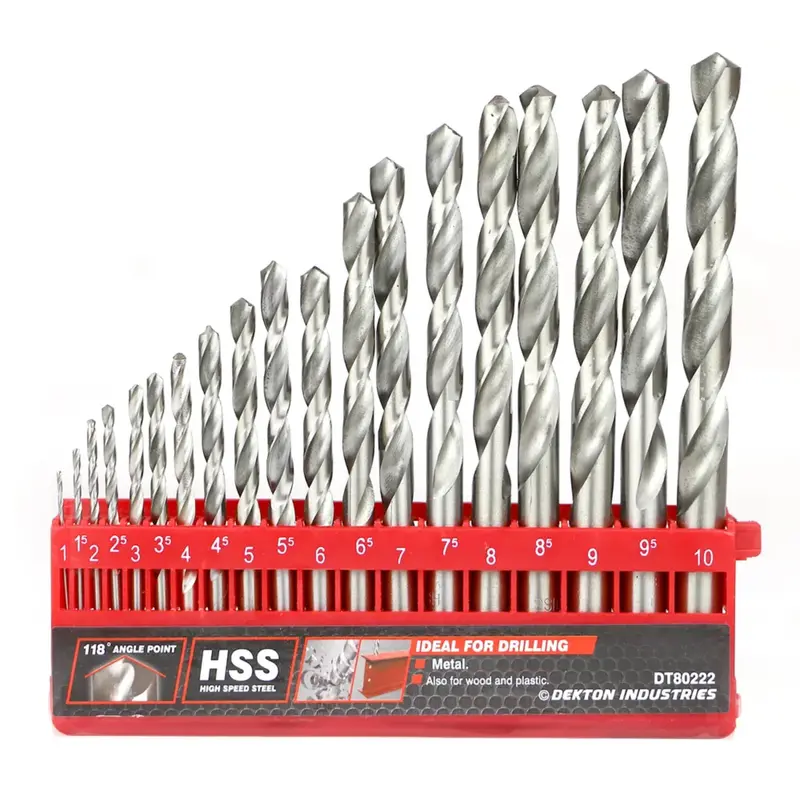 Dekton 19Pc Hss Drill Set 1-10Mm 1