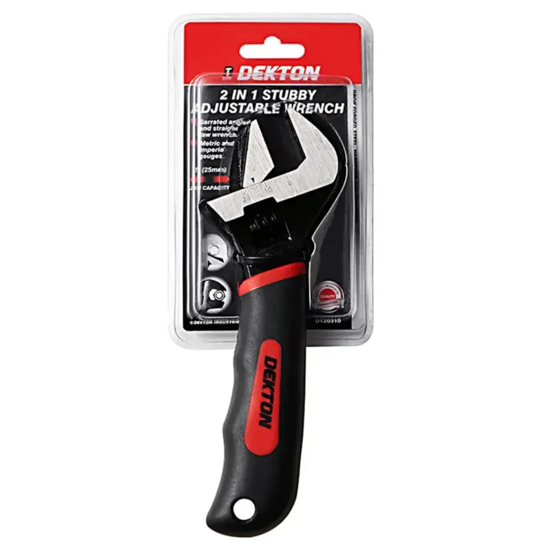 Dekton 2-In-1 Stubby Adjustable Wrench 2
