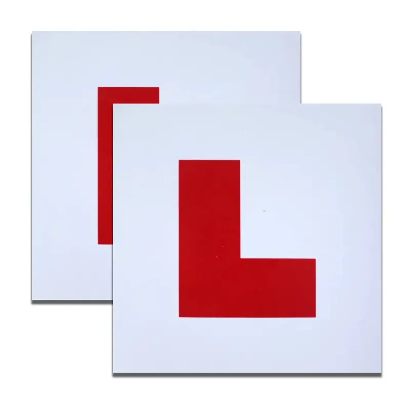 Dekton 2Pc Car Magnetic L Plate 1
