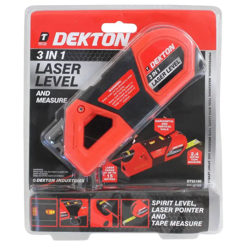 Dekton 3-In-1 Laser Level With Measure 2