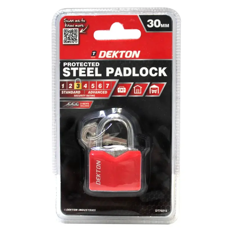 Dekton 30Mm Covered Steel Padlock 2