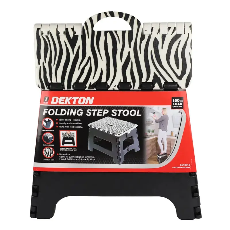 Dekton 32Cm Zebra Print Step Stool 2
