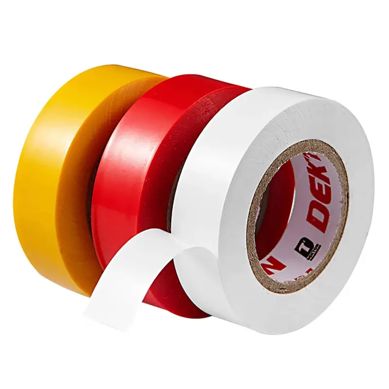Dekton 3Pc Pvc 13M Tape Set - Yellow, Red, White 1