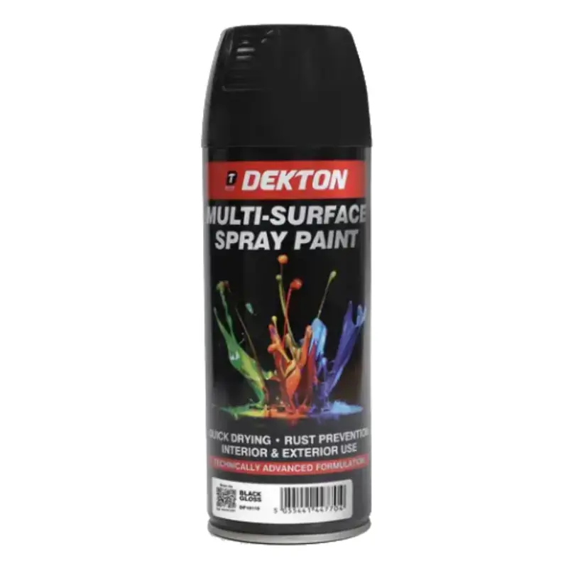 Dekton 400Ml Spray Paint Black Gloss 1