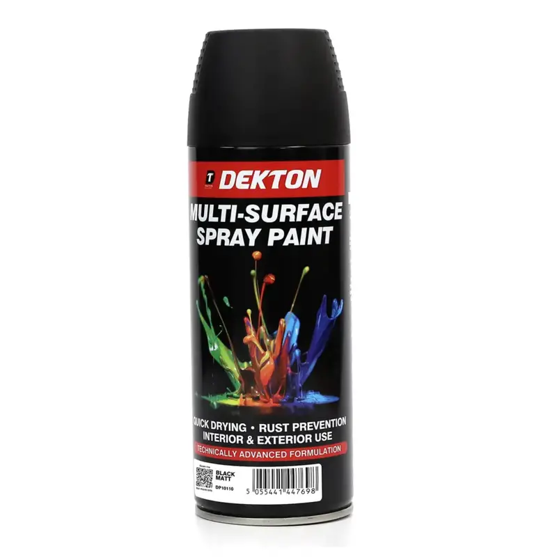 Dekton 400Ml Spray Paint Black Matt 1