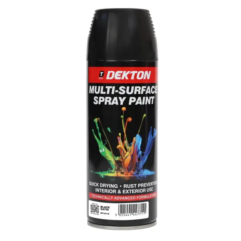 Dekton 400Ml Spray Paint Black Satin 1