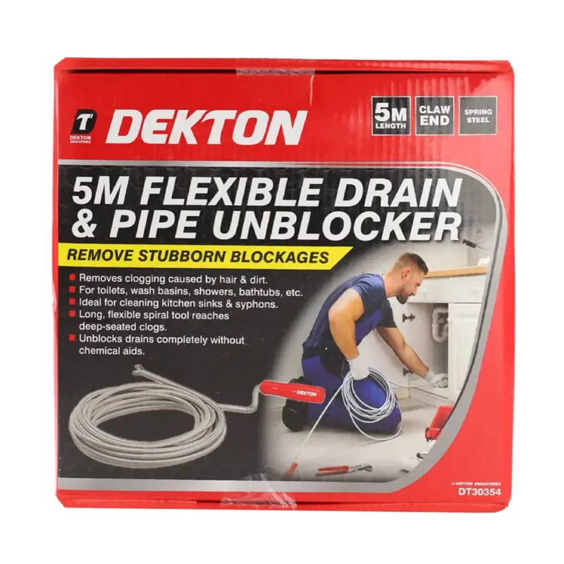 Dekton 5M Flexible Drain & Pipe Unblocker 2