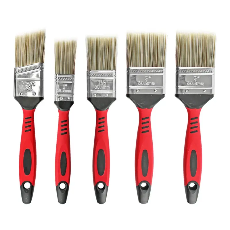 Dekton 5Pc Pro Paint Brush Sure Grip Handle Pure Bristle 1