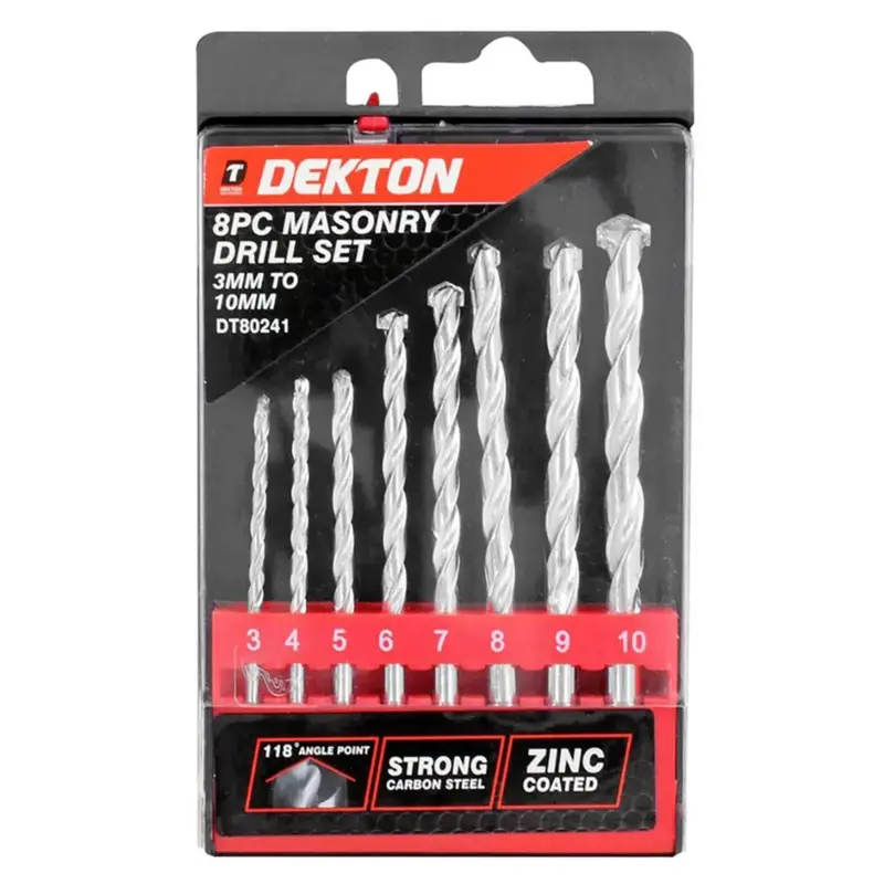 Dekton 8Pc Masonry Drill Set 3-10Mm 2