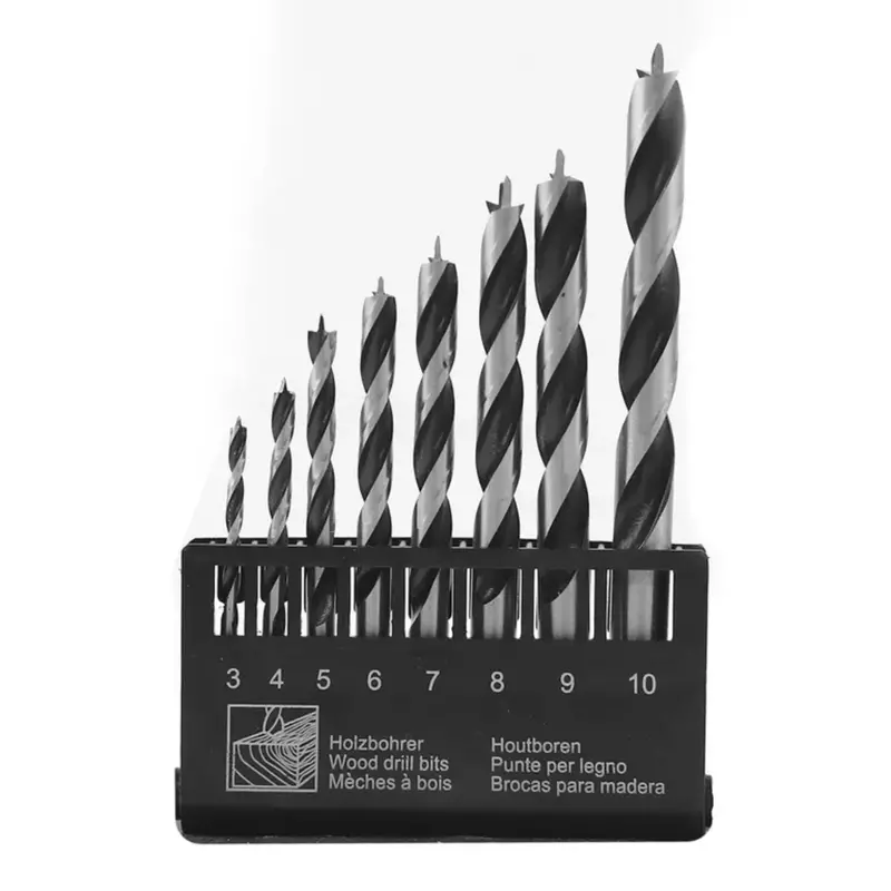 Dekton 8Pc Pro Wood Drill Set 3-10Mm 1