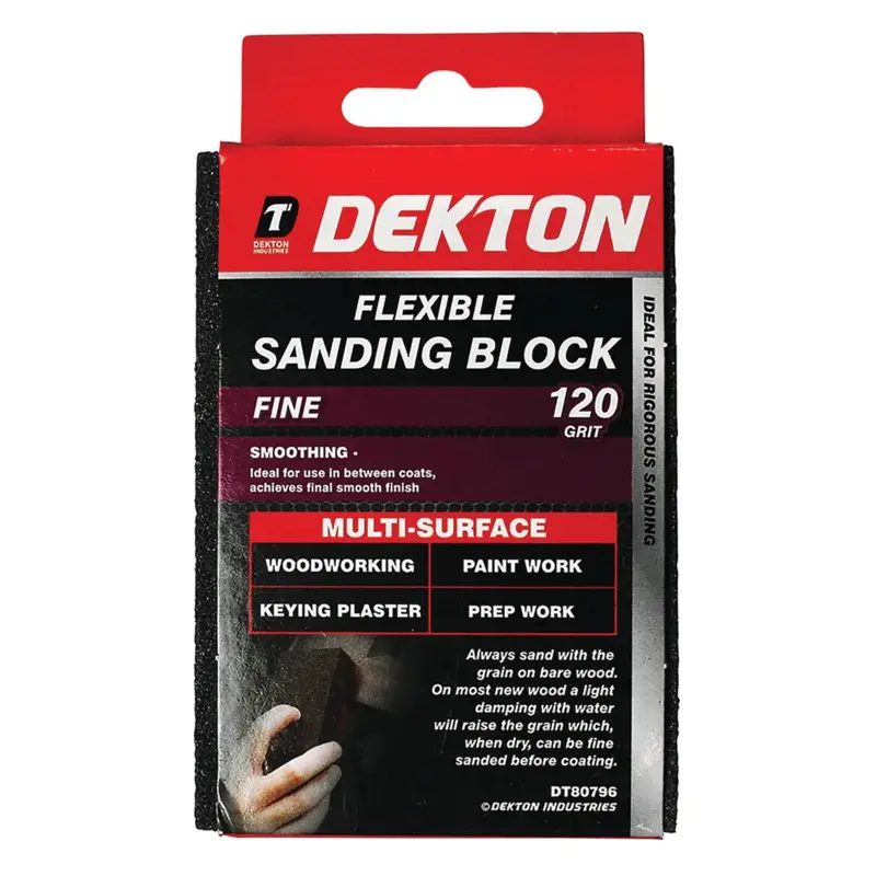 Dekton Flexible Sanding Block - Fine 120 Grit 2