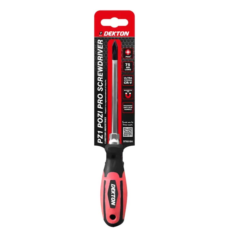 Dekton Pozi No.1 X 75Mm Pro Screwdriver 2