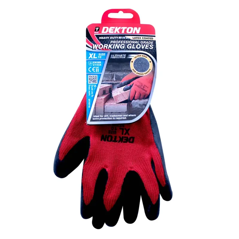 Dekton Size 10/Xl Heavy Duty Professional Grade Latex Coated Working Gloves 2