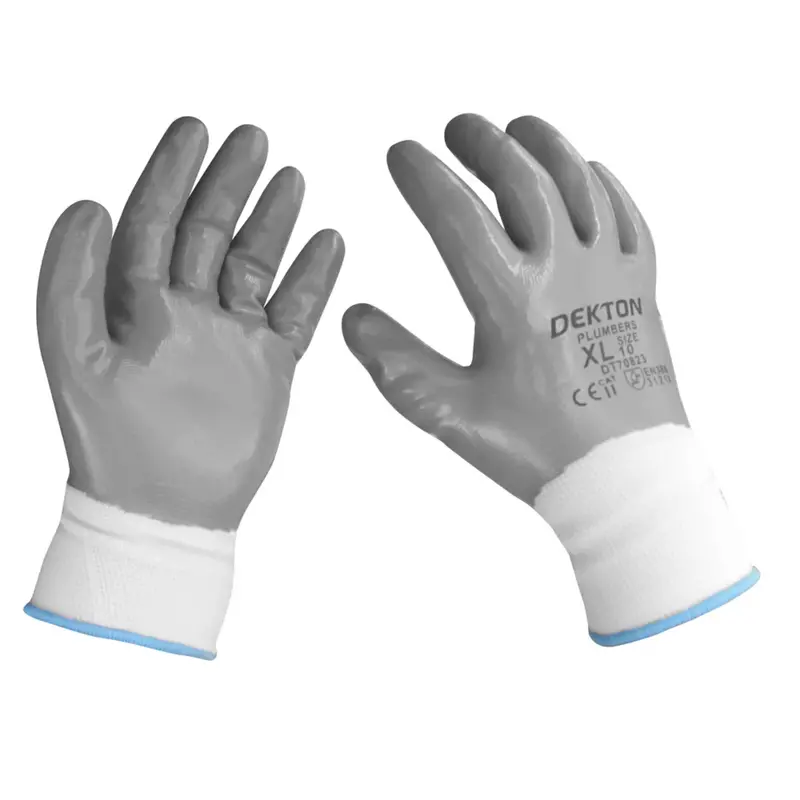 Dekton Size 10/Xl Plumbers Nitrile Coated Gloves 1