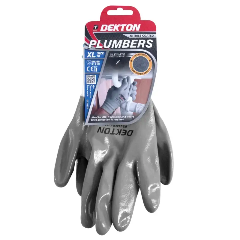 Dekton Size 10/Xl Plumbers Nitrile Coated Gloves 2