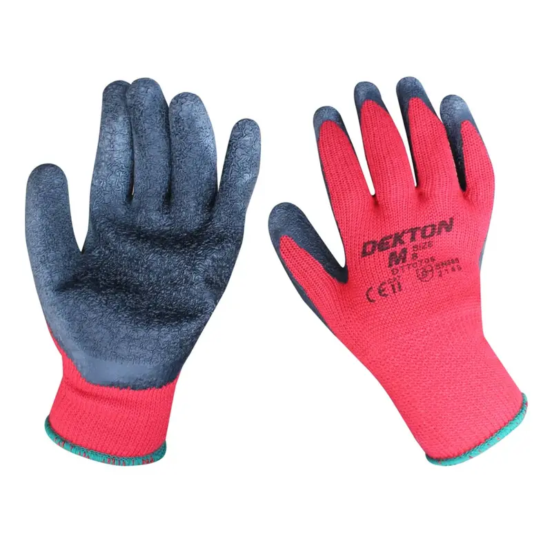 Dekton Size 8/M Heavy Duty Professional Grade Latex Coated Working Gloves 1