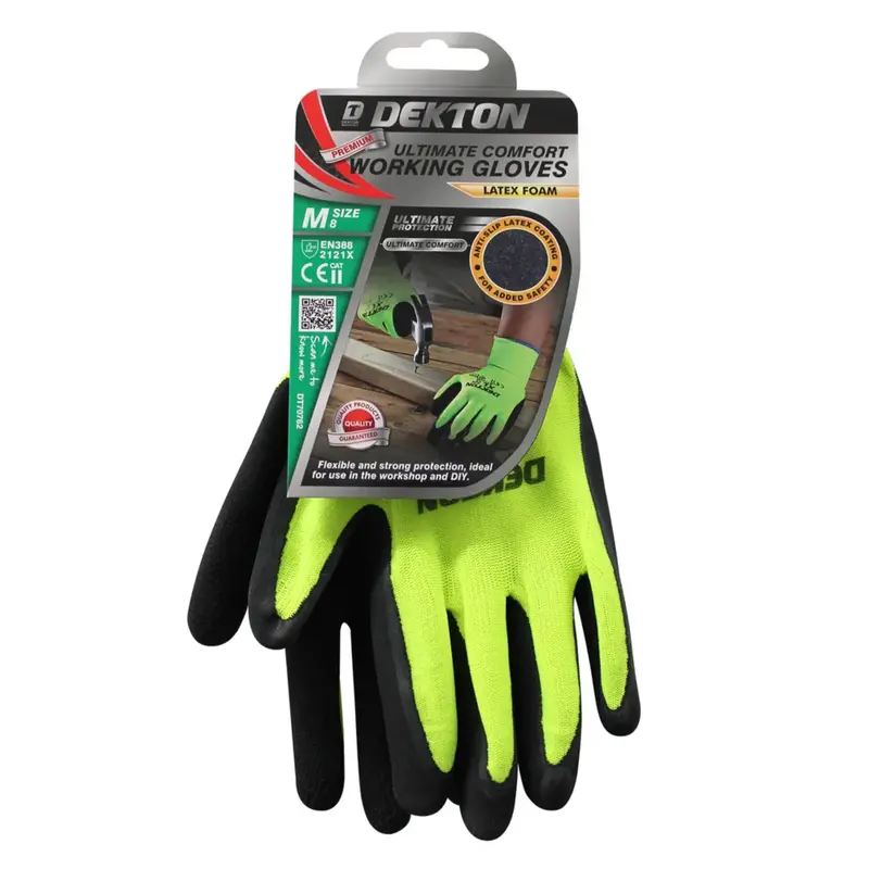 Dekton Size 8/M Premium Ultimate Comfort Latex Foam Working Gloves 2