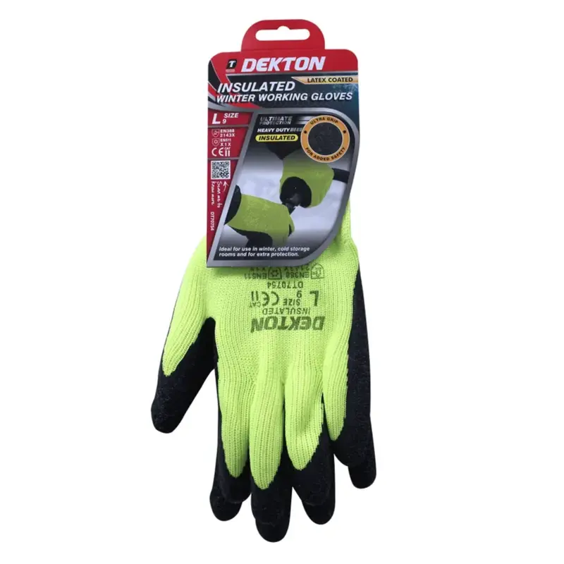 Dekton Size 9/L Insulated Winter Working Latex Coated Gloves 2