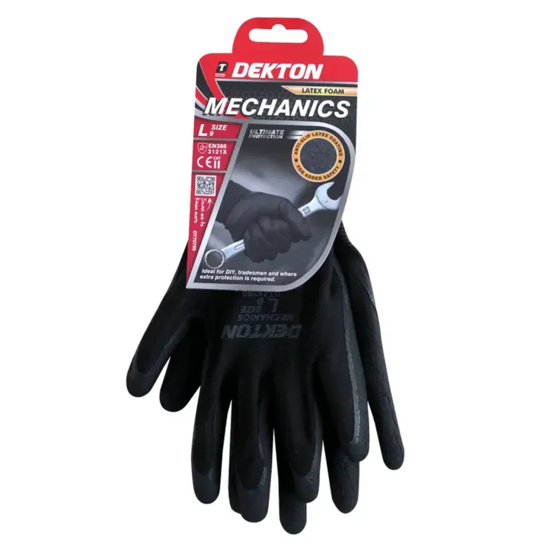 Dekton Size 9/L Mechanics Latex Foam Gloves 2