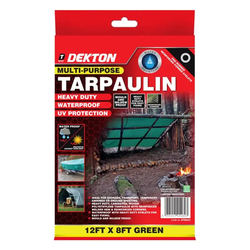 Dekton Tarpaulin 12Ft X 8Ft 200 Gsm Pro - Green 2