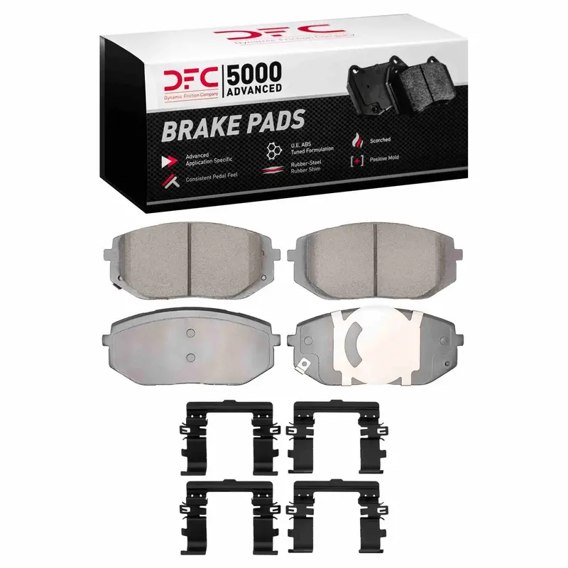 Dynamic Friction 2022-2025 Hyundai Tucson Front 5000 Advanced Ceramic Brake Pads And Hardware Kit 1