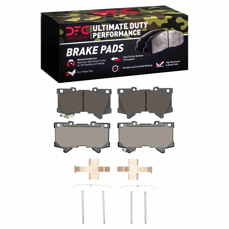 Dynamic Friction 2022-2025 Lexus Gx550 Front Ultimate Duty Performance Brake Pads And Hardware Kit 1