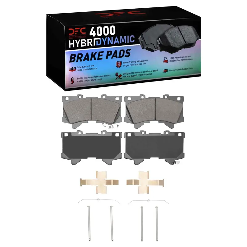 Dynamic Friction 2022-2025 Lexus Lx600 Front 4000 Hybridynamic Brake Pads And Hardware Kit 1
