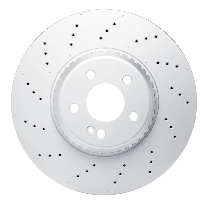 Dynamic Friction 2022-2025 Mercedes-Benz Cle300 Front Drilled Hi-Carbon Alloy Geomet Coated Rotor (342X32 Vented) 1