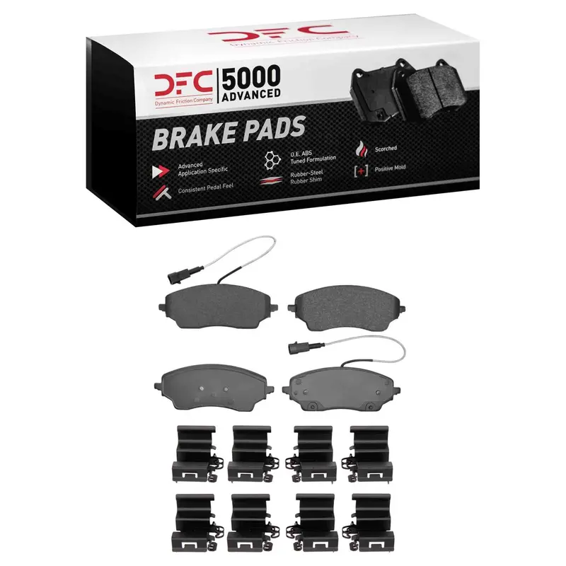 Dynamic Friction 2022-2025 Ram Promaster Ev Rear 5000 Advanced Semi Metallic Brake Pads And Hardware Kit 1