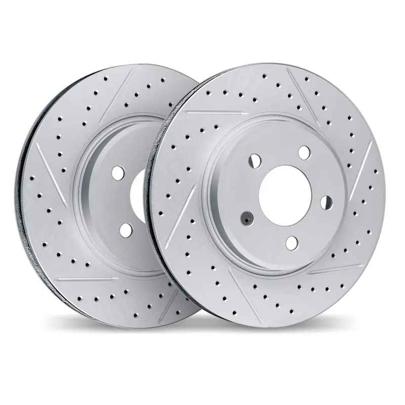 Dynamic Friction 2022-2026 Acura Mdx Front Drilled & Slotted Geoperformance Rotors 1