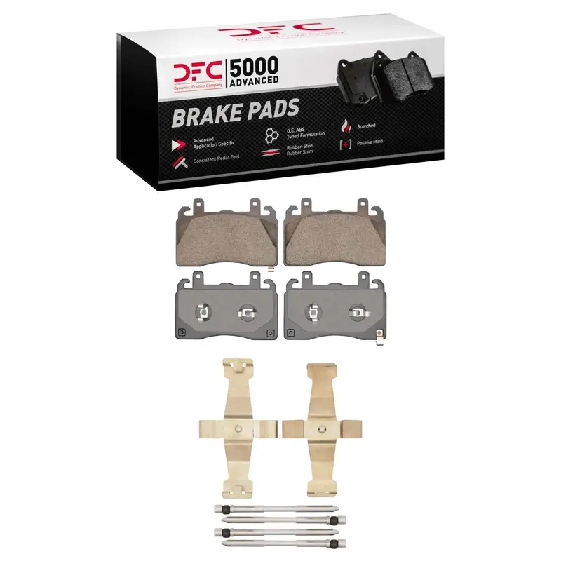 Dynamic Friction 2023-2025 Alfa Romeo Tonale Front 5000 Advanced Ceramic Brake Pads And Hardware Kit 1