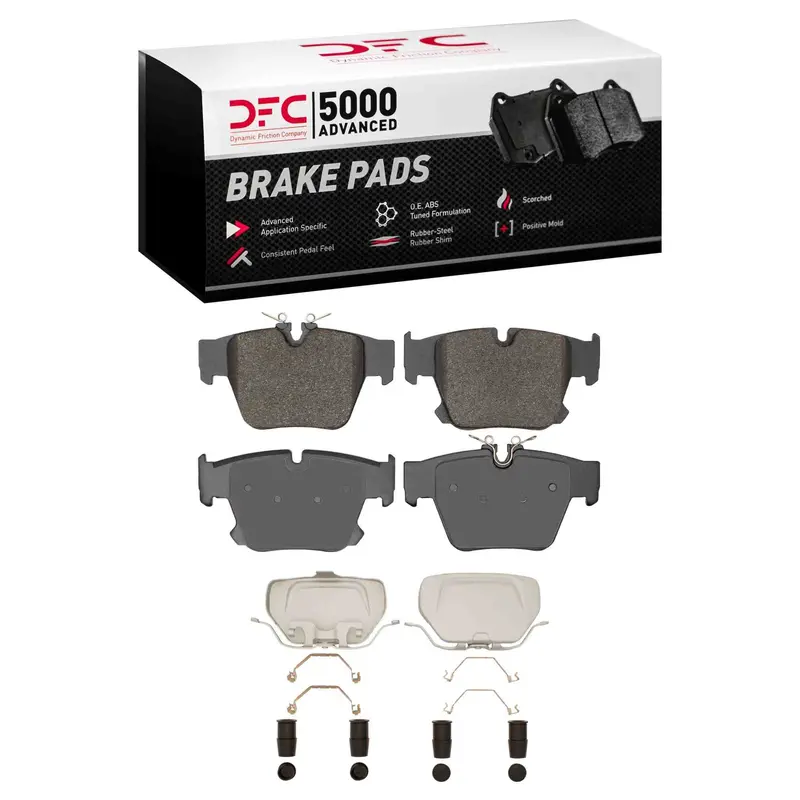 Dynamic Friction 2023-2025 Bmw Xm Rear 5000 Advanced Low Metallic Brake Pads And Hardware Kit 1