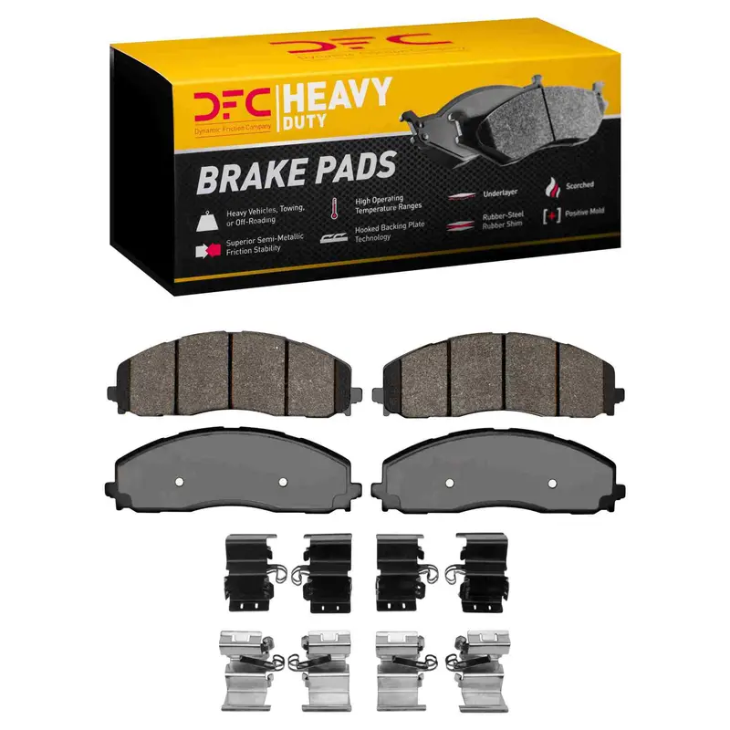 Dynamic Friction 2023-2025 Ford F-350 Super Duty 2Wd Front Heavy Duty Pads And Hardware Kit 1