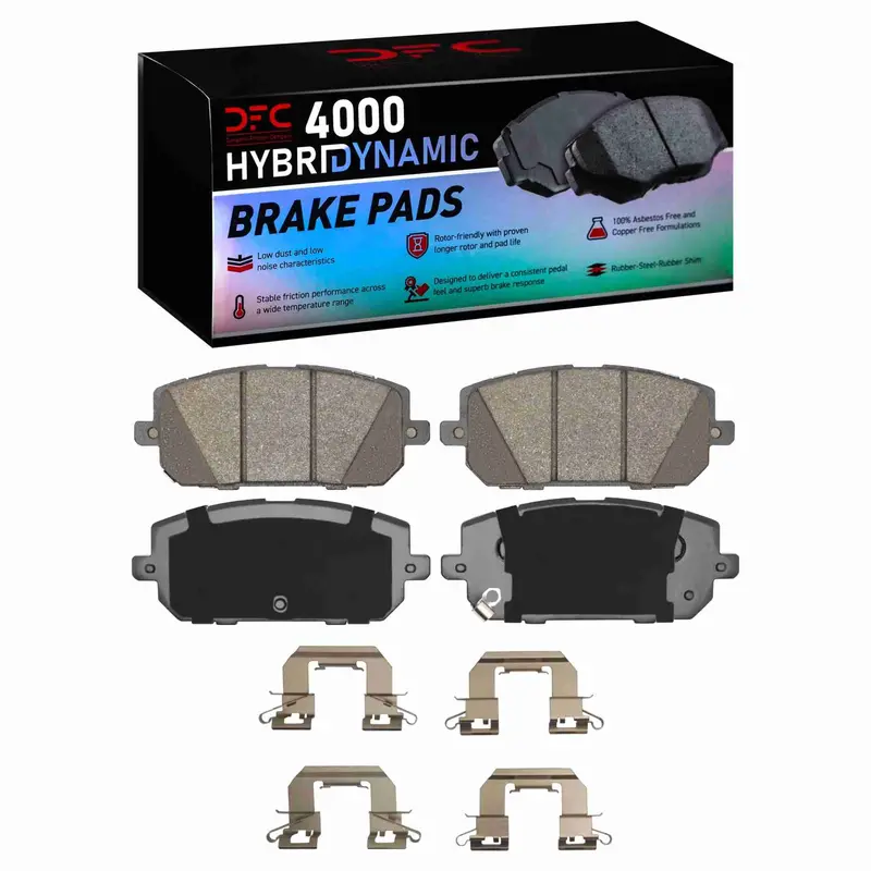 Dynamic Friction 2023-2025 Mazda Cx-1950 Front 4000 Hybridynamic Brake Pads And Hardware Kit 1