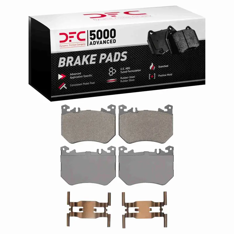 Dynamic Friction 2023-2025 Mercedes-Benz C43 Amg Front 5000 Advanced Low Metallic Brake Pads And Hardware Kit 1
