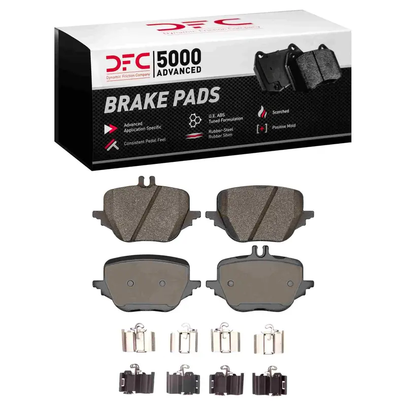 Dynamic Friction 2023-2025 Mercedes-Benz C43 Amg Rear 5000 Advanced Low Metallic Brake Pads And Hardware Kit 1