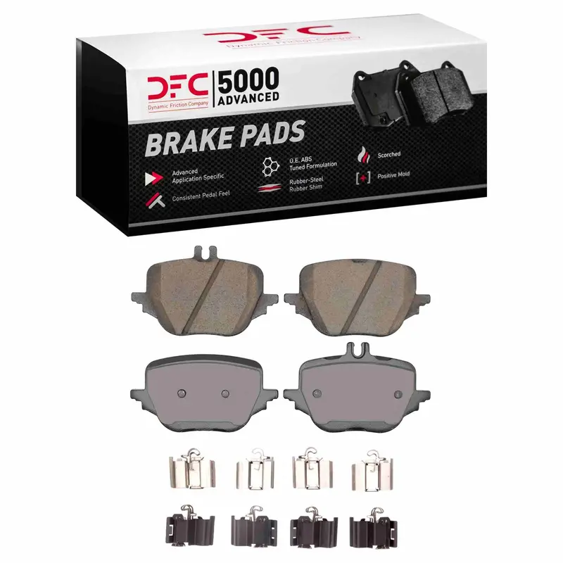 Dynamic Friction 2023-2025 Mercedes-Benz E350 Rear 5000 Advanced Ceramic Brake Pads And Hardware Kit 1